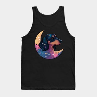 Luna the dog - goes to the moon Tank Top